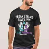 Suicide Prevention Suprt Break Stigma Suicide Awar T-shirt (Voorkant)