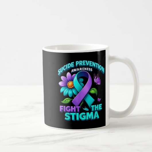 Suicide Prevention Suprt Fight Stigma Suicide Awar Koffiemok (Rechts)