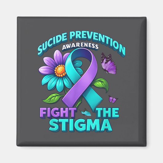 Suicide Prevention Suprt Fight Stigma Suicide Awar Magneet (Voorkant)
