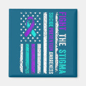 Suicide Prevention Suprt Fight Stigma Suicide Awar Magneet (Voorkant)