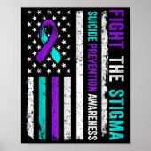 Suicide Prevention Suprt Fight Stigma Suicide Awar Poster (Voorkant)