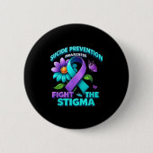 Suicide Prevention Suprt Fight Stigma Suicide Awar Ronde Button 5,7 Cm (Voorkant)