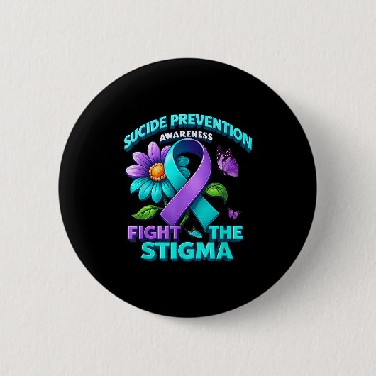 Suicide Prevention Suprt Fight Stigma Suicide Awar Ronde Button 5,7 Cm (Voorkant)