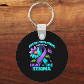 Suicide Prevention Suprt Fight Stigma Suicide Awar Sleutelhanger (Voorkant)