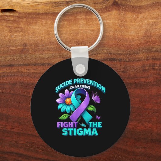 Suicide Prevention Suprt Fight Stigma Suicide Awar Sleutelhanger (Voorkant)