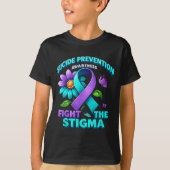 Suicide Prevention Suprt Fight Stigma Suicide Awar T-shirt (Voorkant)