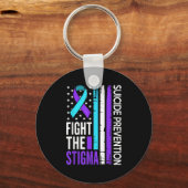 Suicide Prevention Suprt Fight The Stigma Vintage  Sleutelhanger (Voorkant)