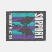 Suicide Prevention Suprt Tomorrow _ I For Suprters Fleece Deken (Voorkant (Horizontaal))