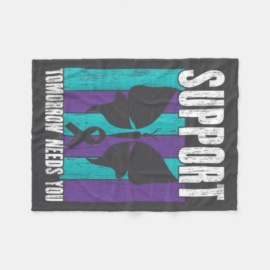 Suicide Prevention Suprt Tomorrow _ I For Suprters Fleece Deken (Voorkant (Horizontaal))