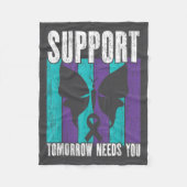 Suicide Prevention Suprt Tomorrow _ I For Suprters Fleece Deken (Voorkant)