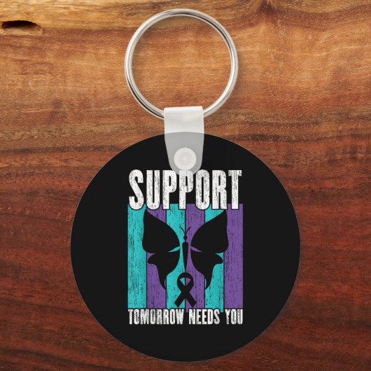 Suicide Prevention Suprt Tomorrow _ I For Suprters Sleutelhanger (Voorkant)