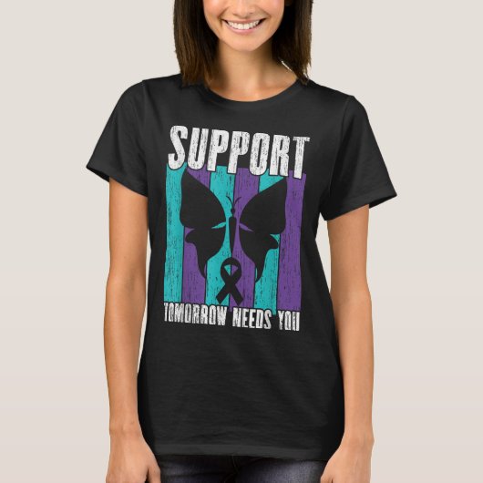Suicide Prevention Suprt Tomorrow _ I For Suprters T-shirt (Voorkant)