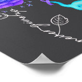 Suicide Prevention Teal Purple Flower Elephant Rib Poster (Hoek)