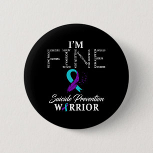 Suicide Prevention Warrior Ik ben in orde Ronde Button 5,7 Cm