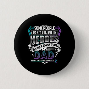 Suicide Prevention Warrior - Ik Draag Blauwgroen P Ronde Button 5,7 Cm