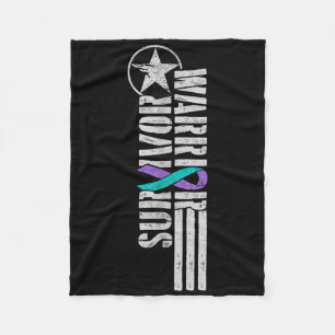Suicide Prevention Warrior_ Survivor - Militair-St Fleece Deken