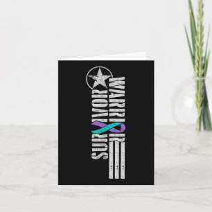 Suicide Prevention Warrior_ Survivor - Militair-St Kaart