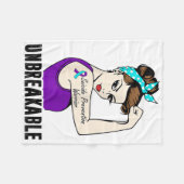 Suicide Prevention Warrior Unbreakable Perfect Str Fleece Deken (Voorkant (Horizontaal))