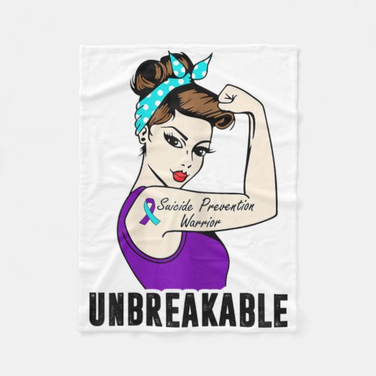 Suicide Prevention Warrior Unbreakable Perfect Str Fleece Deken (Voorkant)