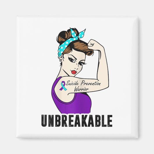 Suicide Prevention Warrior Unbreakable Perfect Str Magneet (Voorkant)