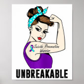 Suicide Prevention Warrior Unbreakable Perfect Str Poster (Voorkant)