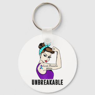 Suicide Prevention Warrior Unbreakable Perfect Str Sleutelhanger