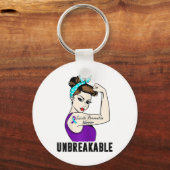 Suicide Prevention Warrior Unbreakable Perfect Str Sleutelhanger (Voorkant)