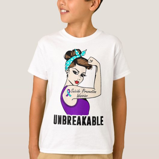 Suicide Prevention Warrior Unbreakable Perfect Str T-shirt (Voorkant)