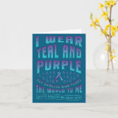 Suicide Prevention Wear Teal Purple For Someone Aw Kaart (Gele Bloem)