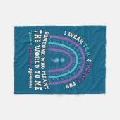 Suicide Prevention Wear Teal Purple Mental Health Fleece Deken (Voorkant (Horizontaal))
