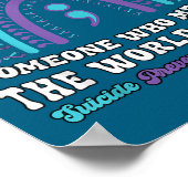 Suicide Prevention Wear Teal Purple Mental Health  Poster (Hoek)