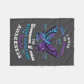 Suicide Prevention Wear Teal Purple Someone I Miss Fleece Deken (Voorkant (Horizontaal))