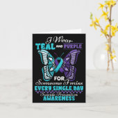 Suicide Prevention Wear Teal Purple Someone I Miss Kaart (Gele Bloem)