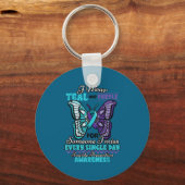 Suicide Prevention Wear Teal Purple Someone I Miss Sleutelhanger (Voorkant)