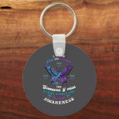 Suicide Prevention Wear Teal Purple Someone I Miss Sleutelhanger (Voorkant)