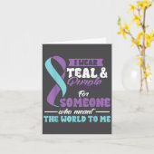Suicide Prevention Wear Teal Purple Someone Meant  Kaart (Gele Bloem)