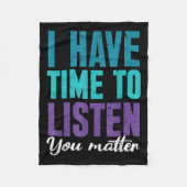 Suicide Prevention You _ I For Suprters  Fleece Deken (Voorkant)