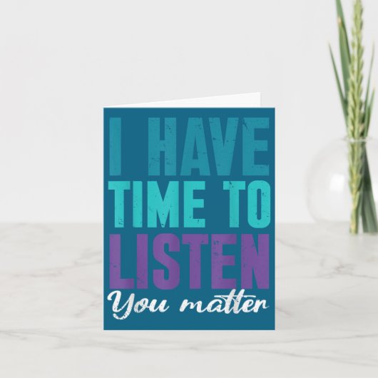 Suicide Prevention You _ I For Suprters  Kaart (Voorkant)