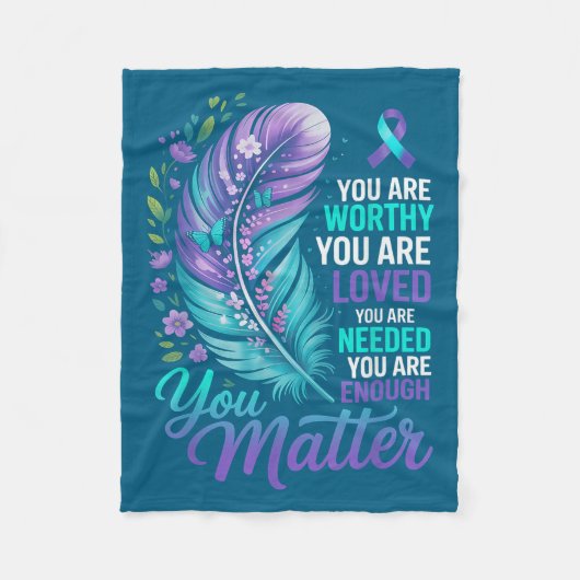 Suicide Prevention You Mental Health Awareness Wom Fleece Deken (Voorkant)