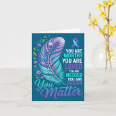 Suicide Prevention You Mental Health Awareness Wom Kaart (Gele Bloem)