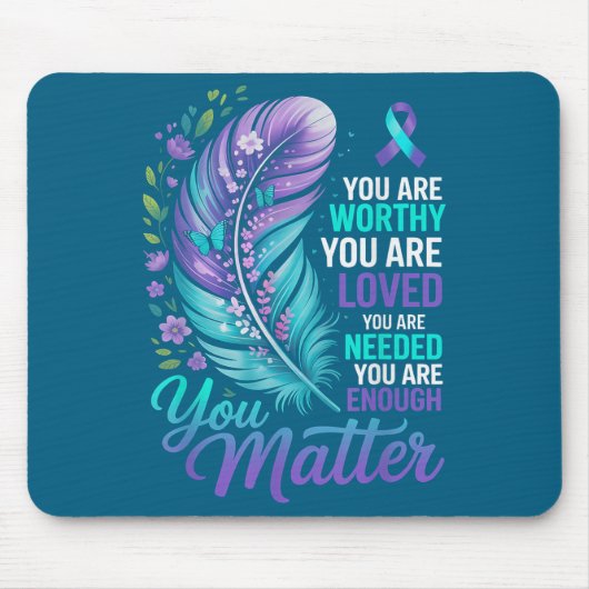 Suicide Prevention You Mental Health Awareness Wom Muismat (Voorkant)