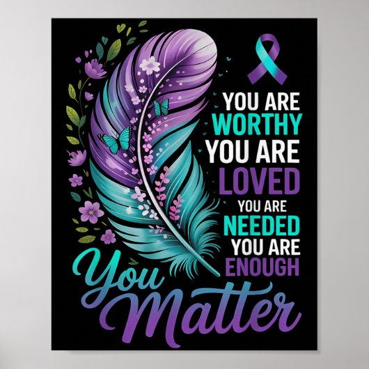 Suicide Prevention You Mental Health Awareness Wom Poster (Voorkant)