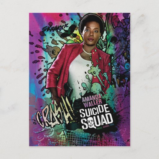 Suicide Squad | Amanda Waller Character Graffiti Briefkaart (Voorkant)