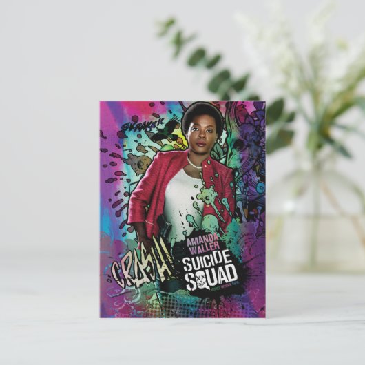 Suicide Squad | Amanda Waller Character Graffiti Briefkaart (Staand voorkant)