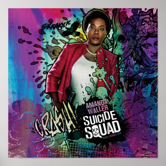 Suicide Squad | Amanda Waller Character Graffiti Poster (Voorkant)