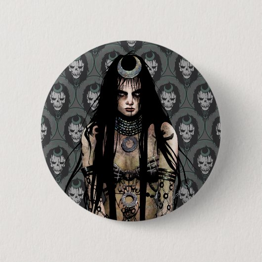 Suicide Squad | Behekster Ronde Button 5,7 Cm (Voorkant)