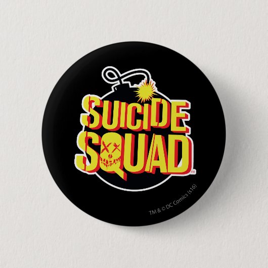 Suicide Squad | Bomb-Logo Ronde Button 5,7 Cm (Voorkant)