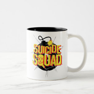 Suicide Squad   Bomb-Logo Tweekleurige Koffiemok