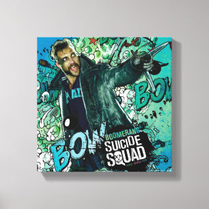 Suicide Squad   Boomerang Character Graffiti Canvas Afdruk