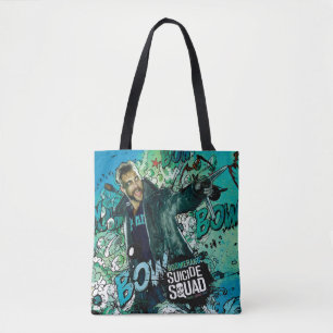 Suicide Squad Boomerang Character Graffiti Tote Bag